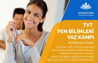 Bu kamp, Fizik, Kimya ve Biyoloji derslerinde eksiklerini tamamlamak, pratiklerini artırmak ve sınava yönelik stratejiler geliştirmek isteyen öğrenciler için özel olarak tasarlanmıştır.