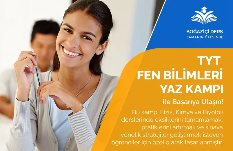 Bu kamp, Fizik, Kimya ve Biyoloji derslerinde eksiklerini tamamlamak, pratiklerini artırmak ve sınava yönelik stratejiler geliştirmek isteyen öğrenciler için özel olarak tasarlanmıştır.